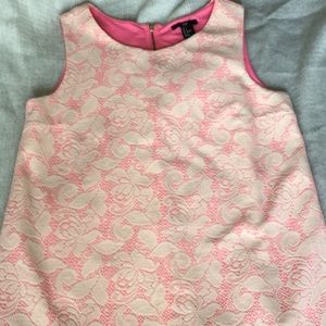 HM pink & ivory lace shift dress